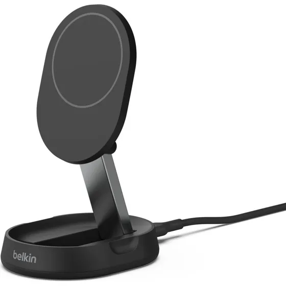 Belkin BoostCharge Pro Qi2 Magnetisk Trådløs Opladingsstander, 15W, Sort