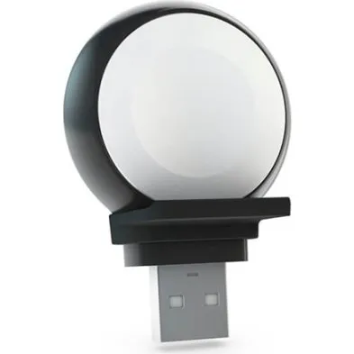 Zens Aluminium Apple Watch USB-A Lader, Sort