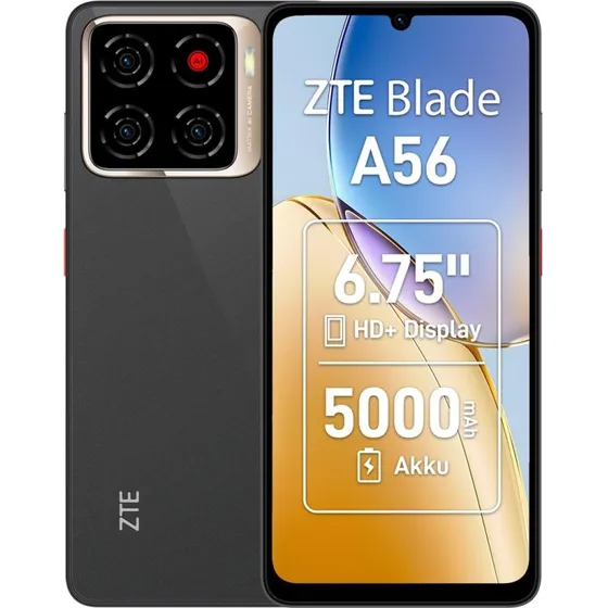 ZTE Blade A56 6,75" 4/128 GB Sort 4G Smartphone