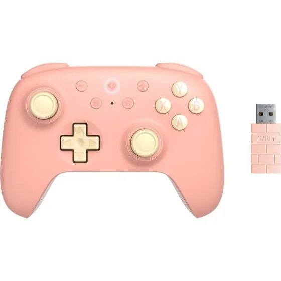 8BitDo Ultimate 2C Trådløs Pad Peach, Hall-effect, 1000Hz