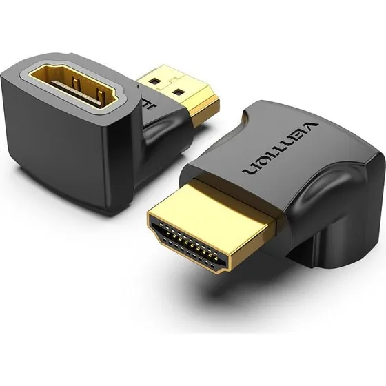Vention HDMI vinkeladapter 90°, sort