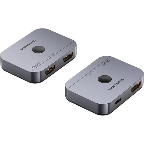 Vention HDMI Switch 2-vej 8K, grå aluminium