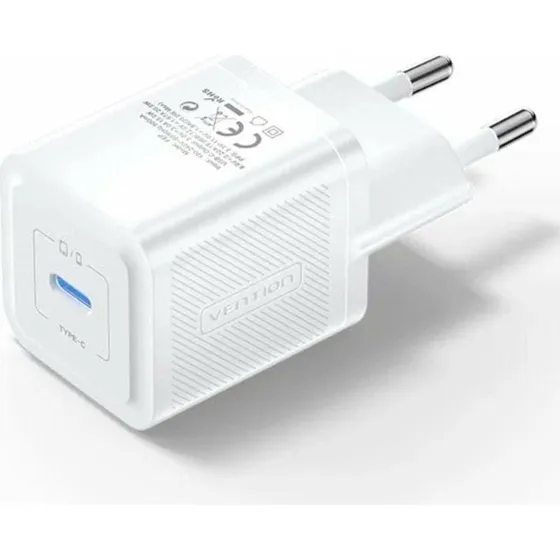 Vention FEPW0-EU USB-C 20W GaN vægoplader, hvid
