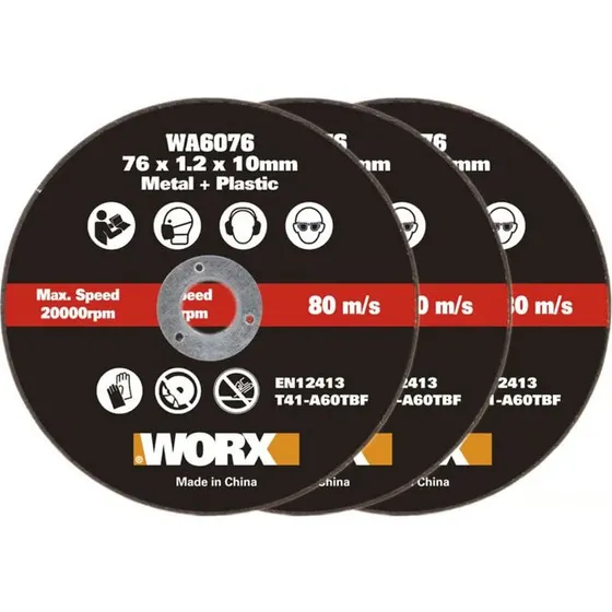 Worx WA6076.3 76mm Metalskæreklinger 3 stk