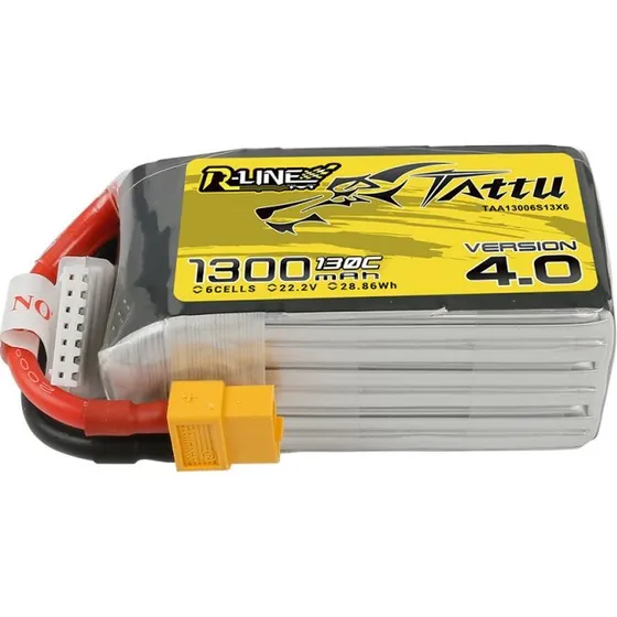 Tattu R-Line 1300mAh 6S1P Drone Batteri, 22,2V, 130C, XT60