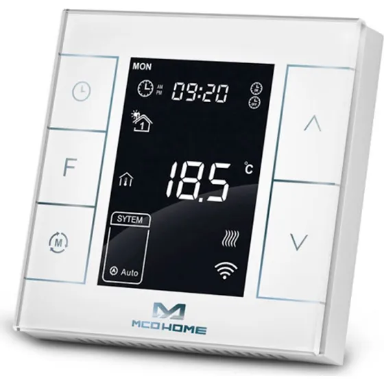 MCO Home MCOEMH7-EH2 Smart Thermostat med Luftfugtighed, Hvid