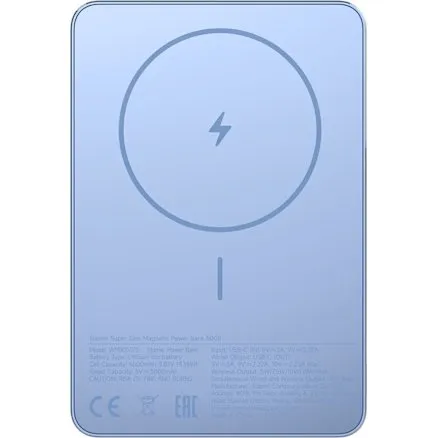 Xiaomi Super Slim Magnetic Powerbank 5000 mAh Blå