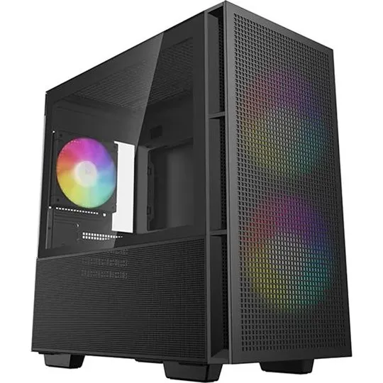 DeepCool CH360 mATX Tower, Sort med Glaspanel