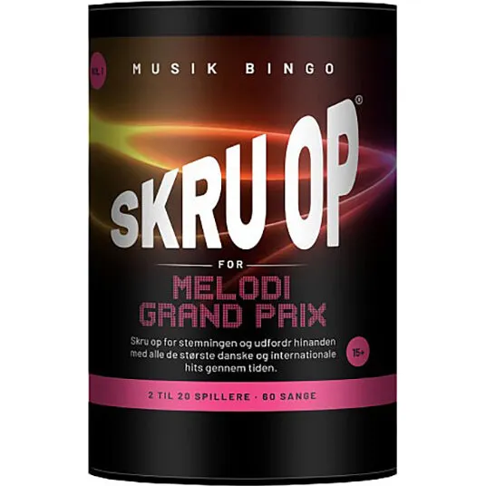 Skru op Musik-Bingo – Melodi Grand Prix (15+ år)