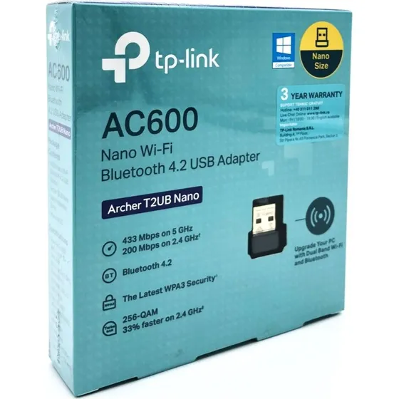 TP-Link Archer T2UB Nano V1 600Mbps Wi-Fi 5 USB-netværksadapter