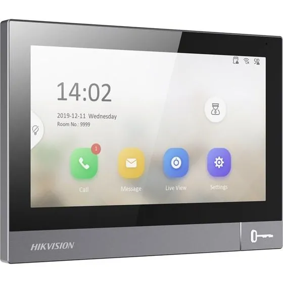 Hikvision DS-KH8381-WTE1 7" Video Dørtelefon, Sort