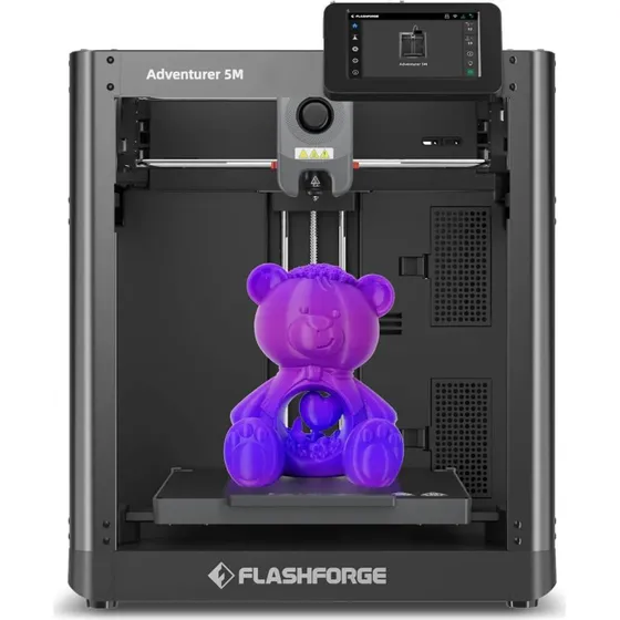 FlashForge Adventurer 5M 3D-printer, sort, Wi-Fi, 600 mm/s