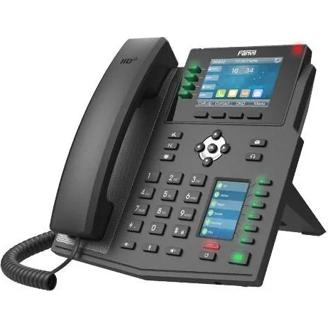 Fanvil X5U IP-Telefon, 16 linjer, Sort, Gigabit Ethernet