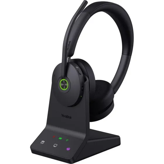 Yealink WH68 ANC Trådløst Headset med Base, Sort