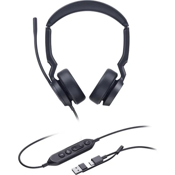 Yealink UH44 Dual Kablet Høretelefoner Sort