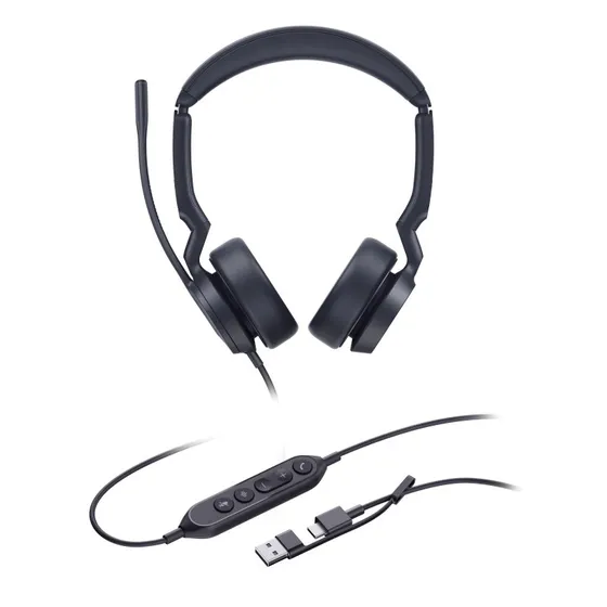 Yealink UH44 Dual UC USB-C/A Hovedtelefon Sort