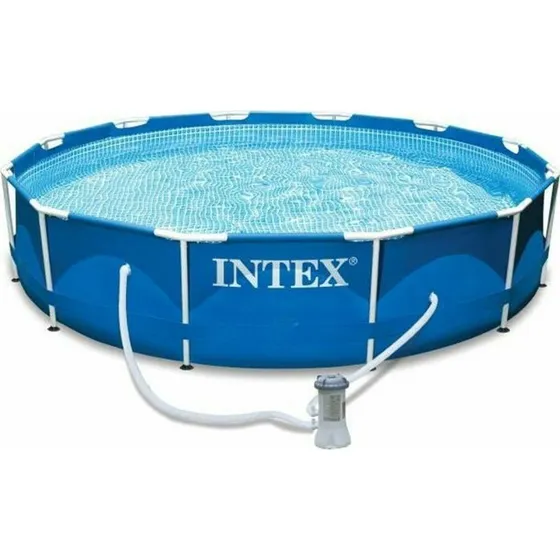 Intex Metal Frame Pool 3,66m x 76cm med filterpumpe