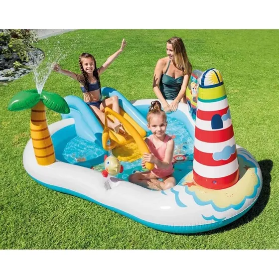 Intex Legepool Fishing Fun – 182 liter, vandrutsjebane & fiskestang