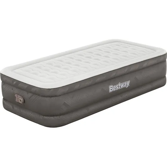 Bestway Fortech Luftmadras 191x97x46 cm med indbygget pumpe - Grå