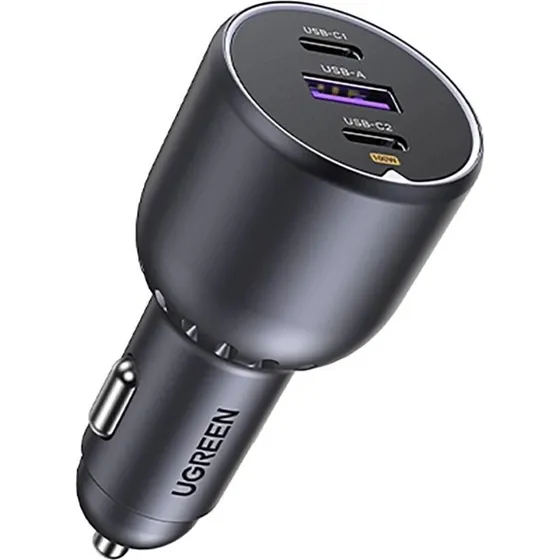 UGREEN 130W 3-Port Biloplader, Grå