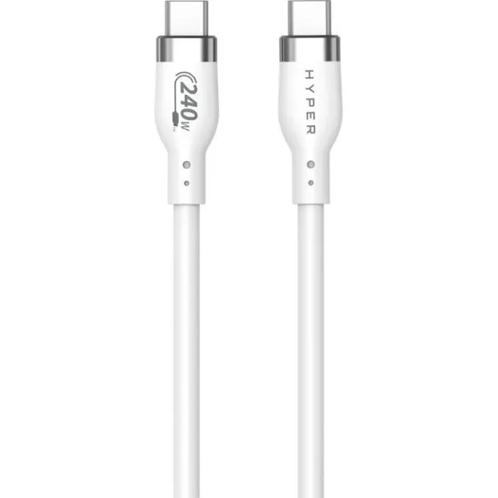 Targus HyperJuice 240W USB-C silikonekabel 1m hvid