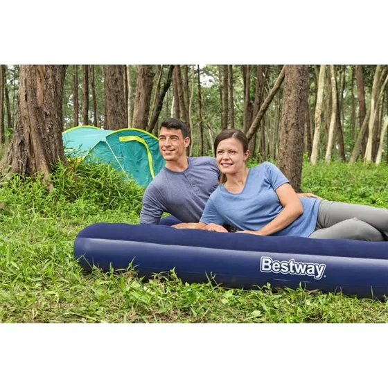 Bestway Luftmadras 67004 203x183x22 cm med Velourtop