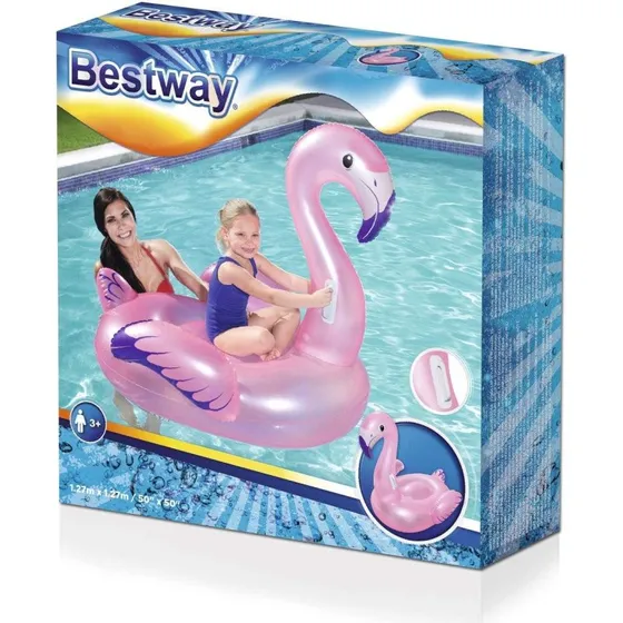 Bestway Flamingo 127 cm - Rosa Oppusteligt Badedyr