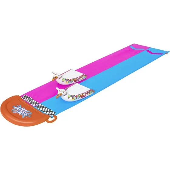Bestway VANDGLIDEBANE MED DOBBELT SPOR OG OPPUSTELIGE LLAMAER 488×138 CM (3+)