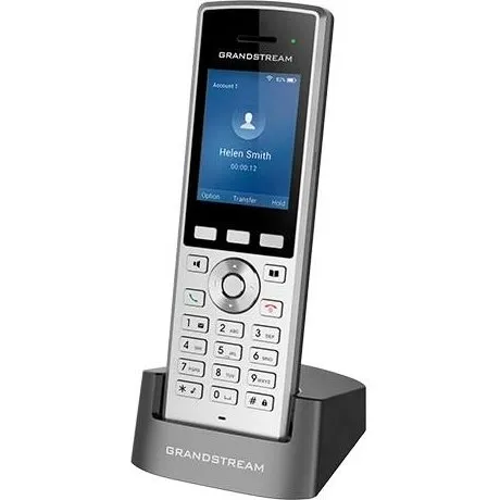 Grandstream WP822 Trådløs IP-telefon, 2 linjer, WiFi & Bluetooth, sort/sølv