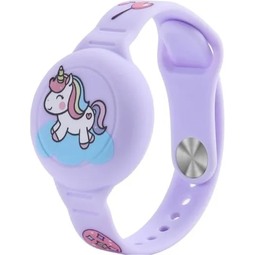 OFKOZ Armbånd til Apple AirTag Børn, Lyslilla, Vandtæt