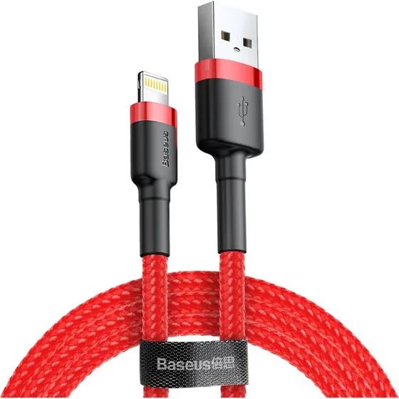 Baseus Cafule Lightning USB-A kabel 1m 2,4A (sort+rød)
