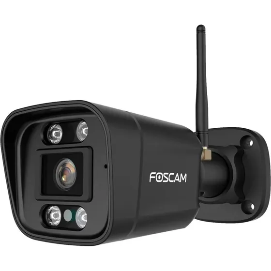 Foscam V5P Udendørs Overvågningskamera med Sirene, PoE, 3072x1728, Sort