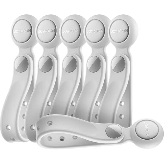 Joyroom JR-ZS422 Silikone Kabelorganisator med Magnet, Hvid, 6 stk.