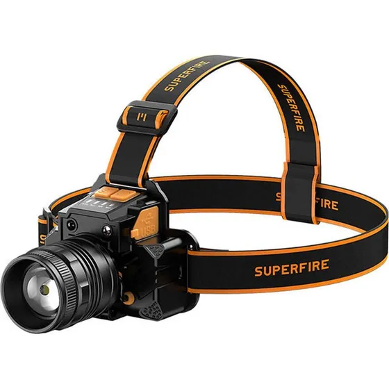 Superfire HL58 Pandelampe 350lm USB, 2400mAh