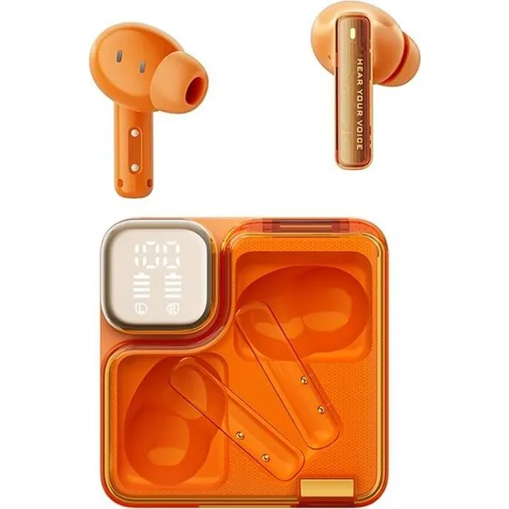 QCY TWS MeloBuds Neo T31 Orange, 6 timer batteri