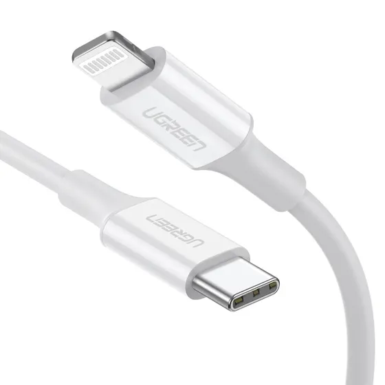 UGREEN USB-C til Lightning 1m, hvid, MFi-certificeret
