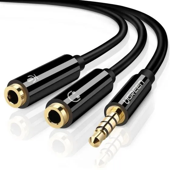 Ugreen 30620 3.5mm Audiokabel Sort 0,15 m