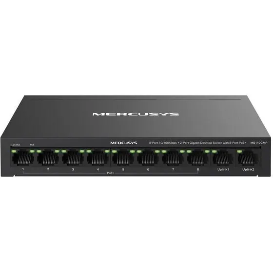 Mercusys MS110CMP 8-porte PoE+ Switch, sort