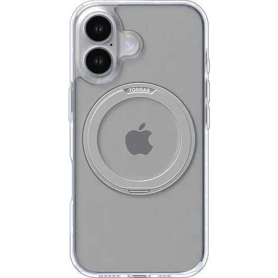 Torras Ostand Pro Transparent Etui til iPhone 16 Plus