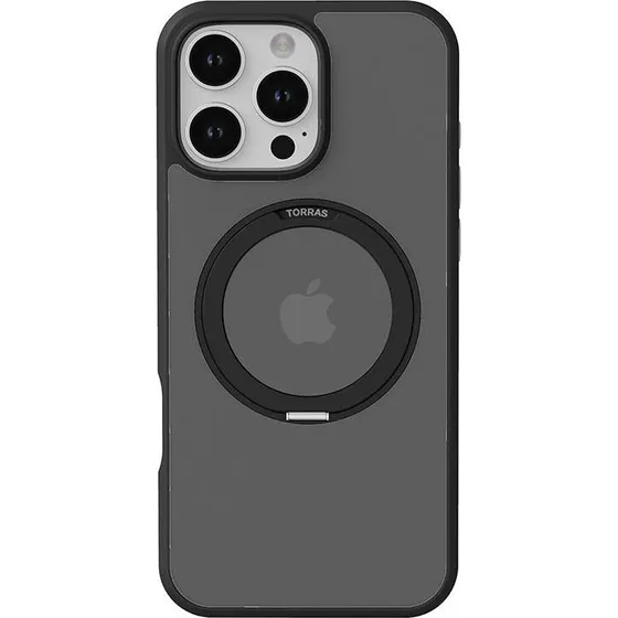 Torras Ostand Pro Case til iPhone 16 Pro Max, Sort