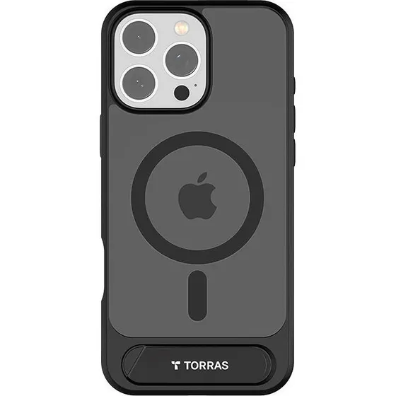 Torras Pstand Series Case til iPhone 16 Pro, sort