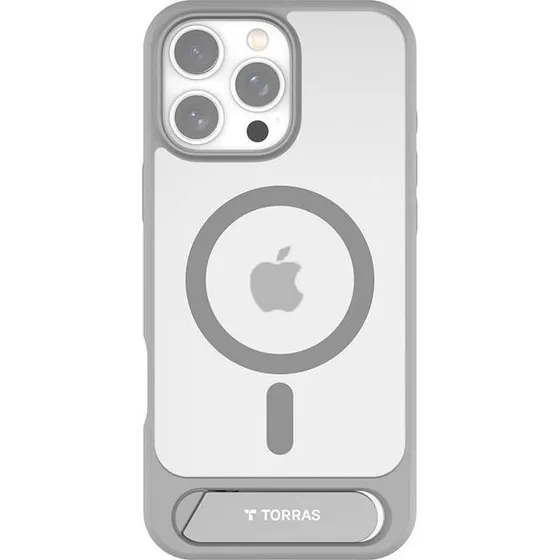 Torras Pstand Series Case til iPhone 16 Pro Max, grå