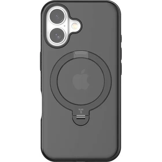 Torras Ostand Spin Cover til iPhone 16 Plus, Sort