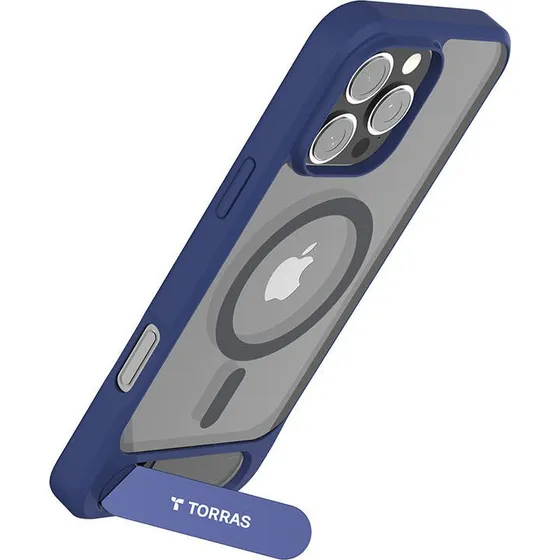 Torras Pstand Series Case til iPhone 16 Pro, Blå