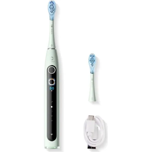 Oclean X Pro 20 Elektrisk Tandbørste Grøn, 4 Tilstande, USB-C