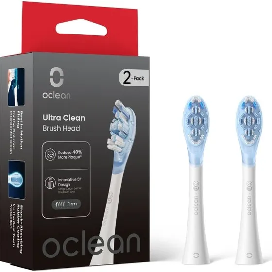 Oclean Ultra Clean Børstehoveder Hvid 2-Pak
