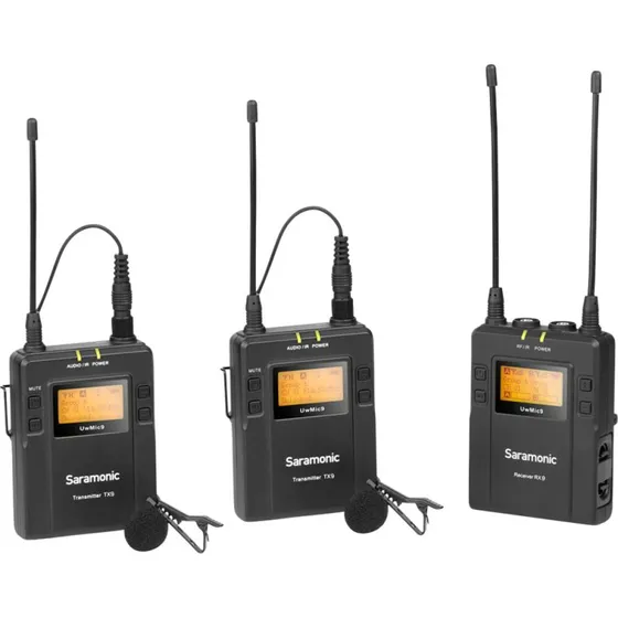 Saramonic UwMic9 Trådløst Mikrofon System til 2 Personer, 3,5mm Minijack
