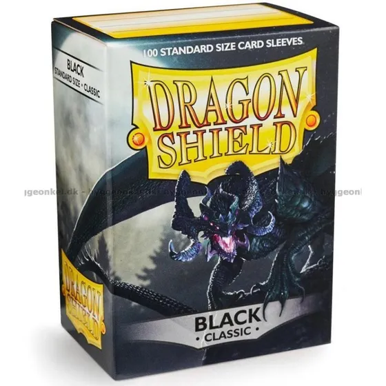 Dragon Shield Japanese Sleeves Classic Black 100 stk (62×89 mm)