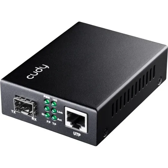 Cudy MC220 SFP Netværksomformer, 1000 Mbit/s, Sort