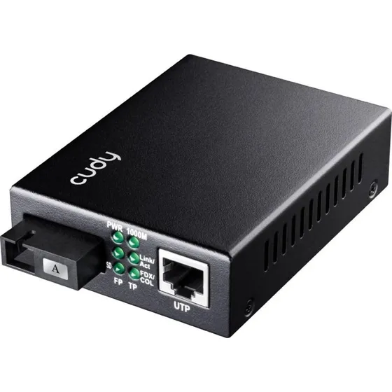Cudy MC100GSB-40A Gigabit Mediekonverter, Sort, 40 km